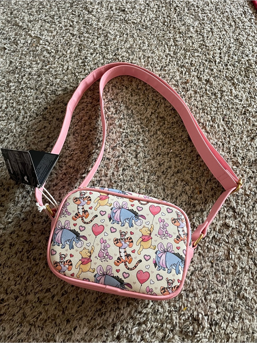 Disney Loungefly Winnie the Pooh & Friends heart mini crossbody - Picture 2 of 2